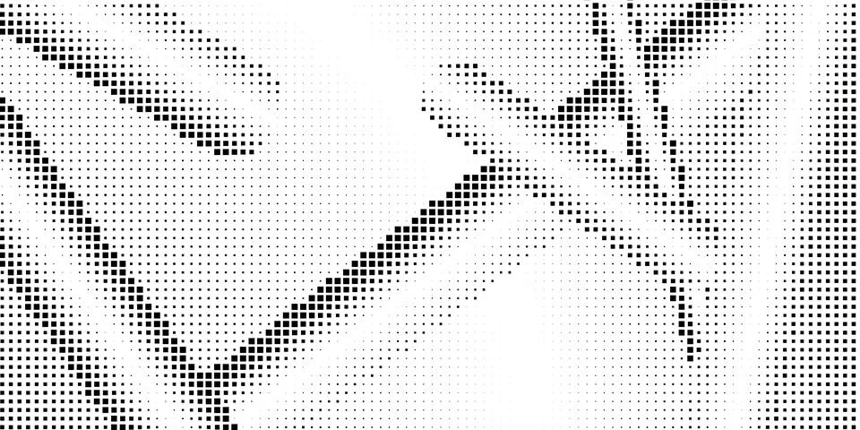 Halftone monochrome pattern with squares. Shades of grey. Minimalism, vecto.. Illustrazione stock