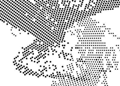 Halftone monochrome texture with dots. Minimalism, vector. Background for pos Stock Illustration