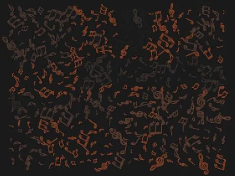 Halftone Music Notes Symbols Vector illustration Illustrazione stock