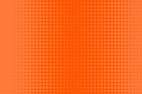 Halftone orange banner Stock Illustration