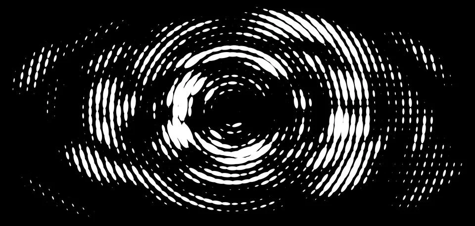 Halftone oval dotted background. Shape with radial energy. Random modern ha.. イラスト素材