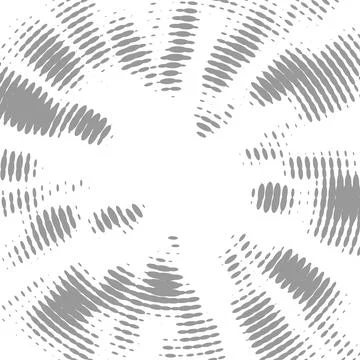 Halftone oval dotted background. Shape with radial energy. Random modern half Stock Illustration