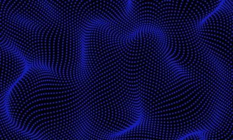 Halftone particle wave texture. Vector digital background Иллюстрация