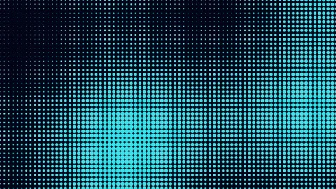 Halftone pattern background with glowing cyan dots moving Stock Footage 348703309