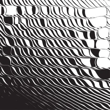 Halftone pattern background striped waves. Vector lines waved te イラスト素材