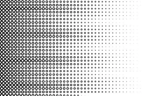 Halftone Pattern with Black Circle Rings Illustrazione stock
