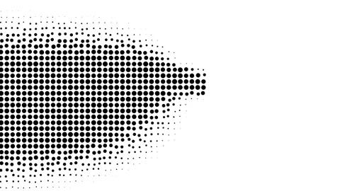 Halftone pattern consisting of black circular dots of varying sizes, formin.. Stock Footage 346260504