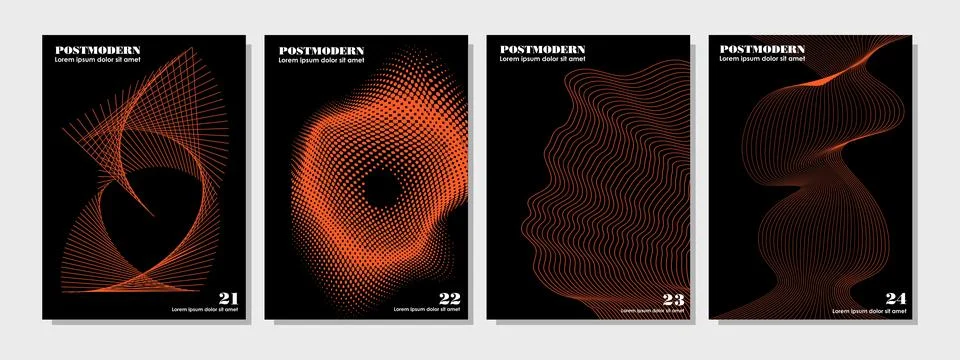 Halftone pattern design inspired postmodern for flyer, poster, brochure cov.. Stock Illustration