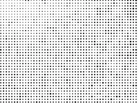 A halftone pattern with dots of varying sizes on a white background Stock Illustration