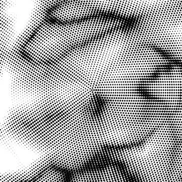 Halftone Pattern. Dotted Texture. Overlay Template. Distress Linear Design. Fade Stock Illustration