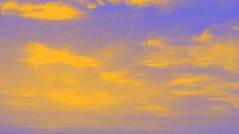 Halftone pattern with a gradient of delicate yellow and purple color tones .. Stock Photos