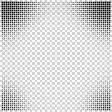Halftone pattern, gradient dots, black and white texture Illustrazione stock