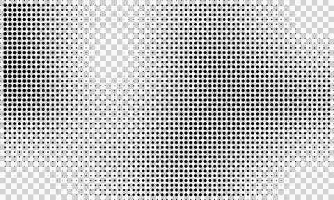 Halftone pattern, gradient dots, black and white texture Stock Illustration