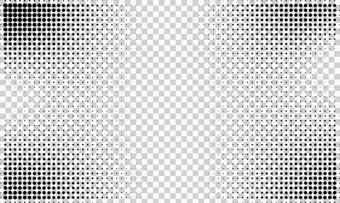 Halftone pattern, gradient dots, black and white texture Stock Illustration