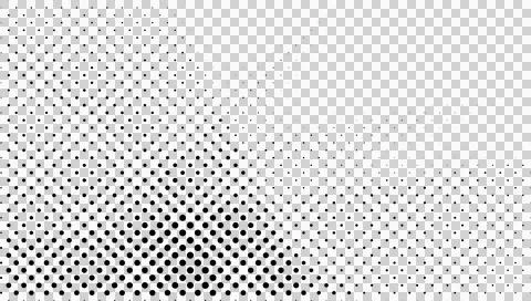 Halftone pattern with gradient effect, black and white dots Stockillustratie