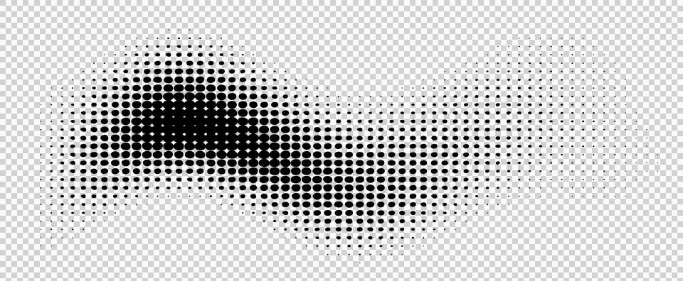 Halftone pattern illustration with black dots on white background  gradient.. Stock Illustration