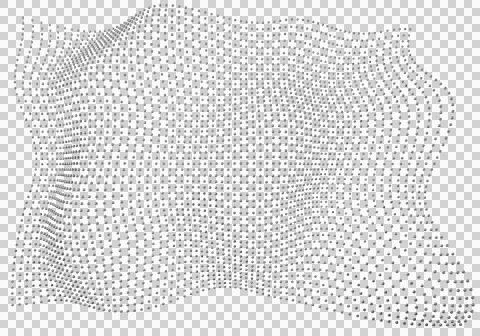 Halftone pattern overlay - 3d abstract shape design element - curved rectangl 스톡 일러스트