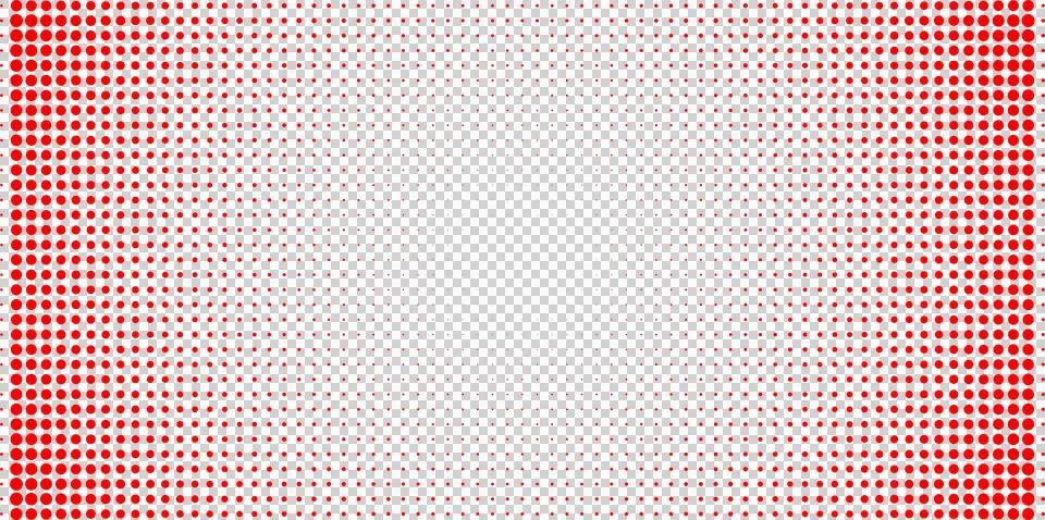 Halftone pattern with red and white dots Stock Illustration