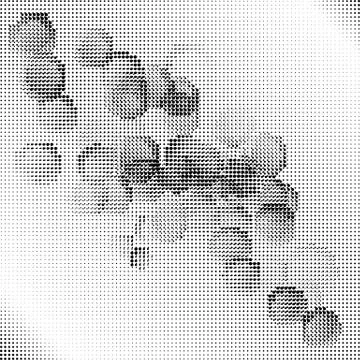 Halftone Pattern. Set of Dots. Dotted Texture. Overlay Grunge Template. Distress Stock Illustration