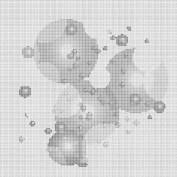 Halftone Pattern. Set of Dots. Dotted Texture. Overlay Grunge Template. Fade Illustrazione stock