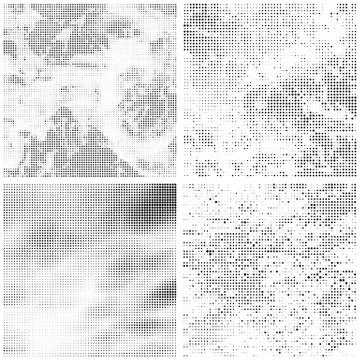 Halftone Pattern. Set of Dots. Dotted Texture on White Background. Overlay Stock Illustration