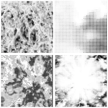 Halftone Pattern. Set of Dots. Dotted Texture on White Background. Overlay Stock Illustration