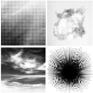Halftone Pattern. Set of Dots. Dotted Texture on White Background. Overlay Stock Illustration