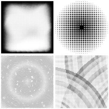 Halftone Pattern. Set of Dots. Dotted Texture on White Background. Overlay Stock Illustration