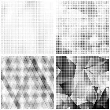 Halftone Pattern. Set of Dots. Dotted Texture on White Background. Overlay Stock Illustration