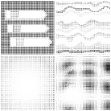 Halftone Pattern. Set of Dots. Dotted Texture on White Background. Overlay Stock Illustration