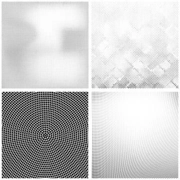 Halftone Pattern. Set of Dots. Dotted Texture on White Background. Overlay Illustrazione stock