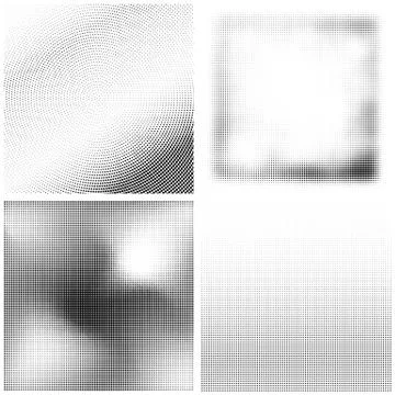 Halftone Pattern. Set of Dots. Dotted Texture on White Background. Overlay Stock Illustration