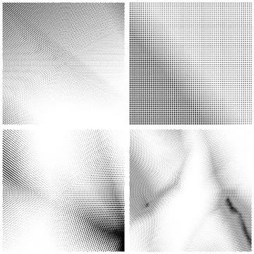 Halftone Pattern. Set of Dots. Dotted Texture on White Background. Overlay Stock Illustration