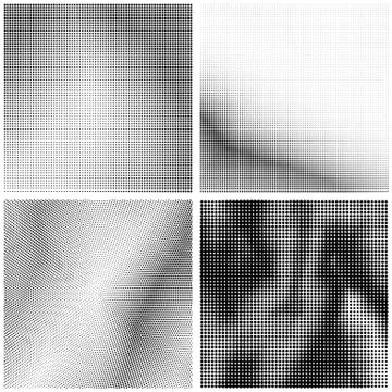 Halftone Pattern. Set of Dots. Dotted Texture on White Background. Overlay Illustrazione stock