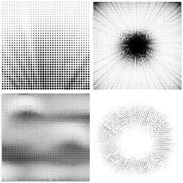 Halftone Pattern. Set of Dots. Dotted Texture on White Background. Overlay Stock Illustration