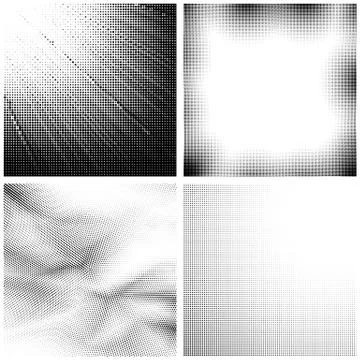 Halftone Pattern. Set of Dots. Dotted Texture on White Background. Overlay Illustrazione stock