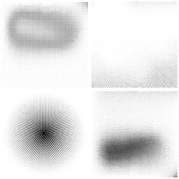 Halftone Pattern. Set of Dots. Dotted Texture on White Background. Overlay イラスト素材