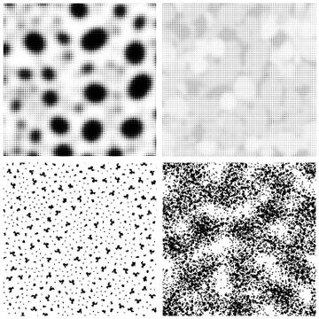 Halftone Pattern. Set of Dots. Dotted Texture on White Background. Overlay Illustrazione stock