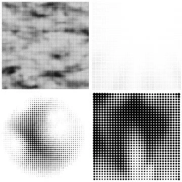 Halftone Pattern. Set of Dots. Dotted Texture on White Background. Overlay Stock Illustration