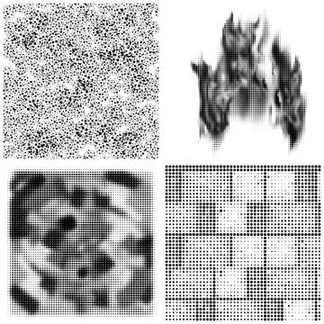 Halftone Pattern. Set of Dots. Dotted Texture on White Background. Overlay Illustrazione stock