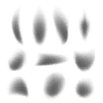 Halftone Pattern. Set of Dots. Dotted Texture on White Background. Overlay Stock Illustration