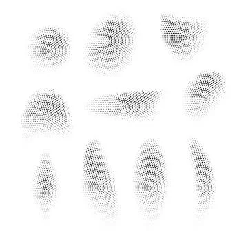 Halftone Pattern. Set of Dots. Dotted Texture on White Background. Overlay Stockillustratie
