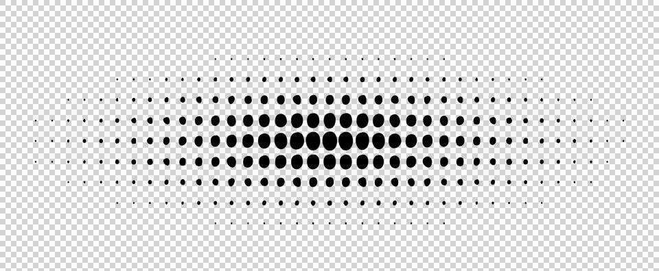 Halftone pattern with varying dot sizes and spacing creating a gradient eff.. Stock Photos