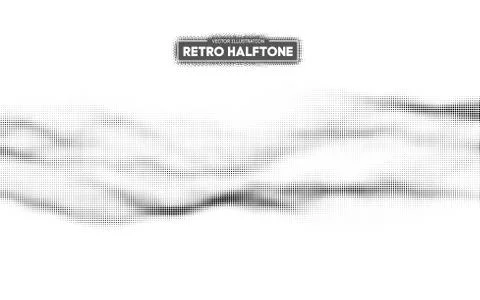 Halftone pattern vector. Gradient dot pattern. Grunge halftone background ,old Stock Illustration