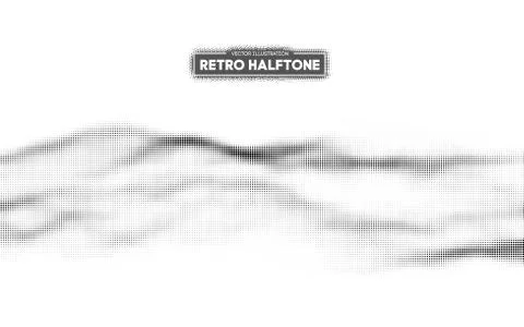 Halftone pattern vector. Gradient dot pattern. Grunge halftone background ,old Stock Illustration