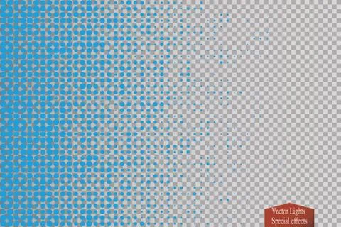 Halftone pattern vector.blue the circles to the background squares. Stock Illustration
