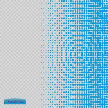 Halftone pattern vector.blue the circles to the background squares Stock Illustration