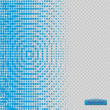 Halftone pattern vector.blue the circles to the background squares Stock Illustration