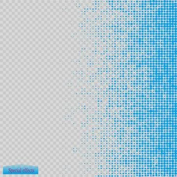 Halftone pattern vector.blue the circles to the background squares Illustrazione stock