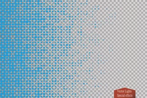 Halftone pattern vector.blue the circles to the background squares Illustrazione stock